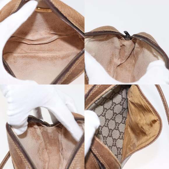 GUCCI GG Plus Supreme Shoulder Bag Pvc Leather Beige Gold - Picture 12 of 12